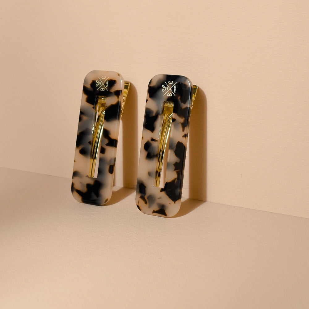 Lot de 2 barrettes écailles