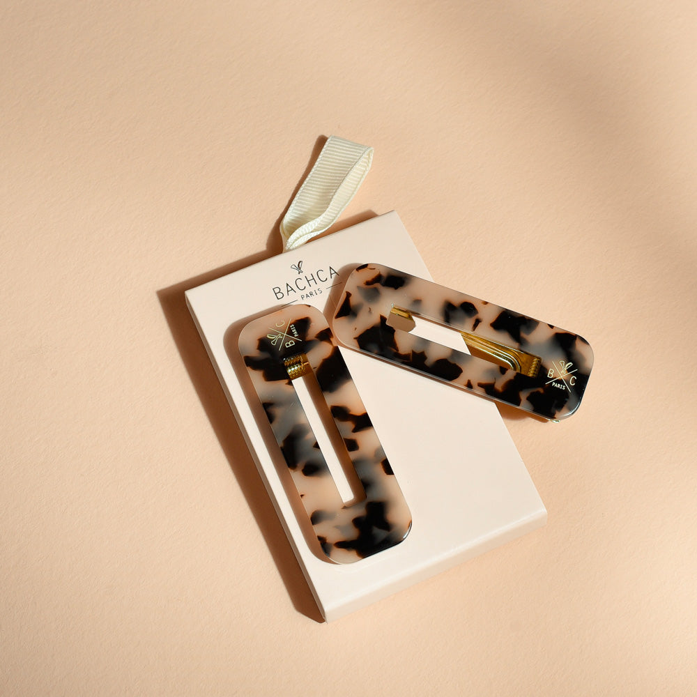 Lot de 2 barrettes écailles
