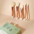 Kit pinceaux maquillage en bois naturel