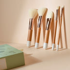 Kit pinceaux maquillage en bois naturel