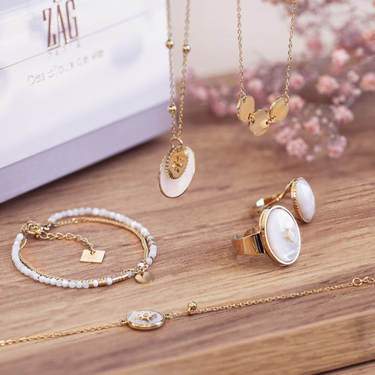 Bague - Cornelia - pierre de soleil ou quartz rose