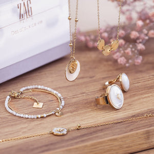 Bague - Cornelia - pierre de soleil ou quartz rose