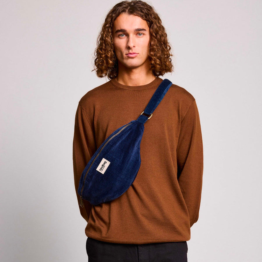 Sac banane Sasha - Velours Marine