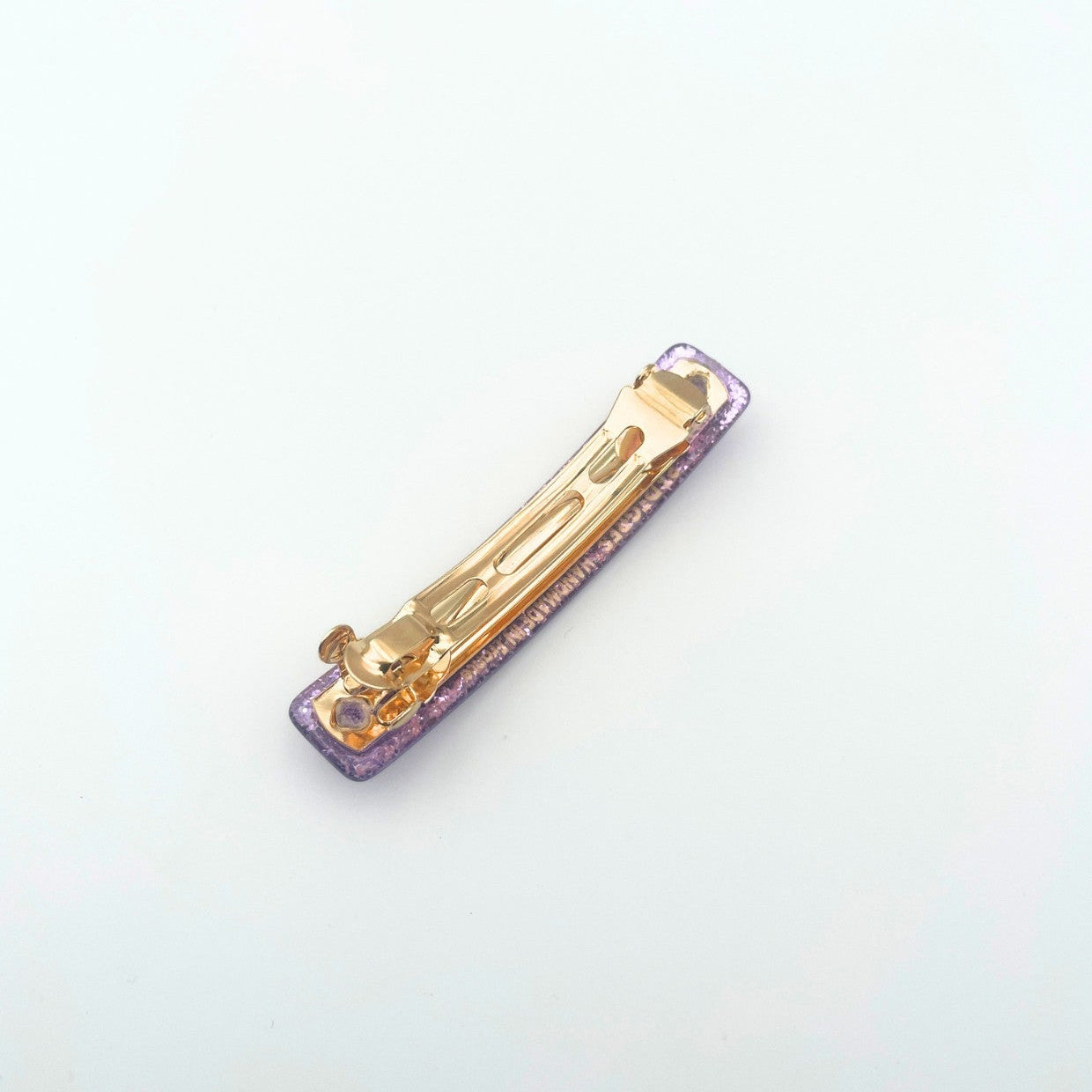 Barrette PAILLETTES LILAS - clic-clac 6 cm