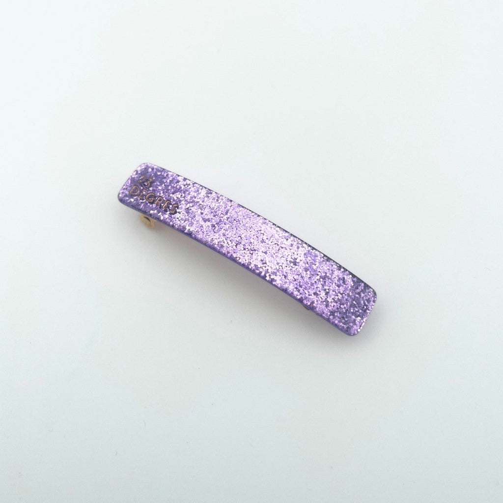 Barrette PAILLETTES LILAS - clic-clac 6 cm