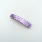 Barrette PAILLETTES LILAS - clic-clac 6 cm