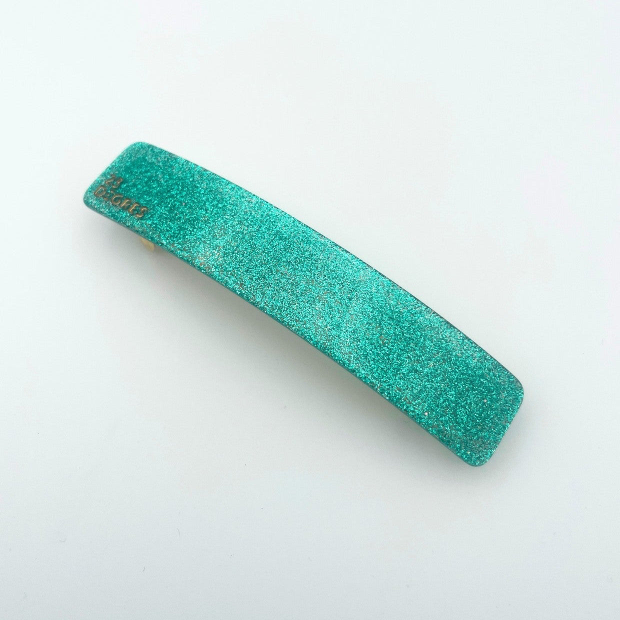 Barrette PAILLETTES TURQUOISE - clic-clac 9 cm