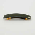 Barrette acétate 9 cm - Kaki
