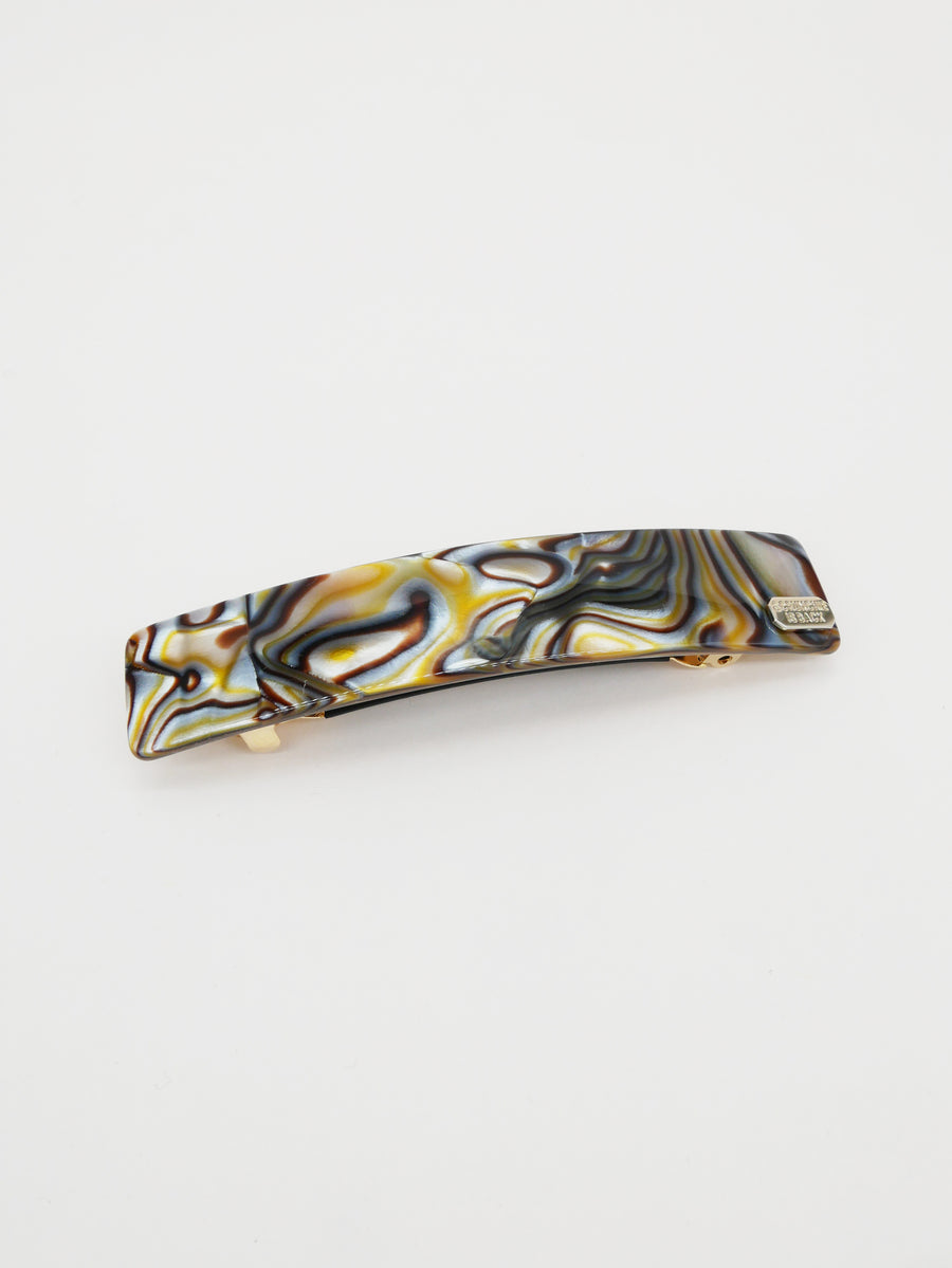 Barrette acétate 9 cm - Kaki