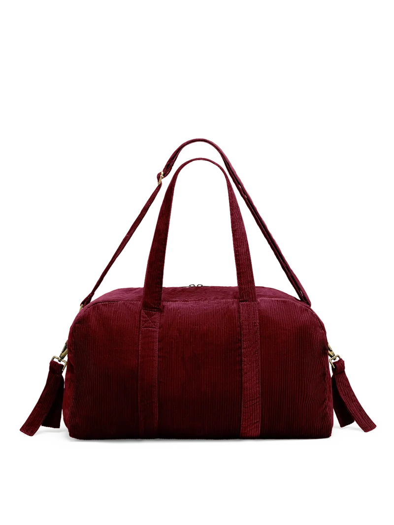 Sac à langer Basile - Velours Bordeaux