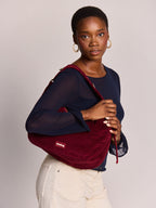 Sac à main Bianca - Velours Bordeaux