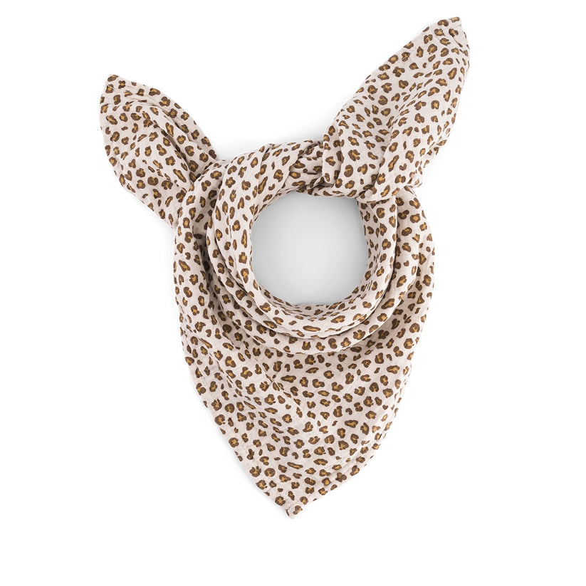 Grand Foulard Bianca - Leopard Greige