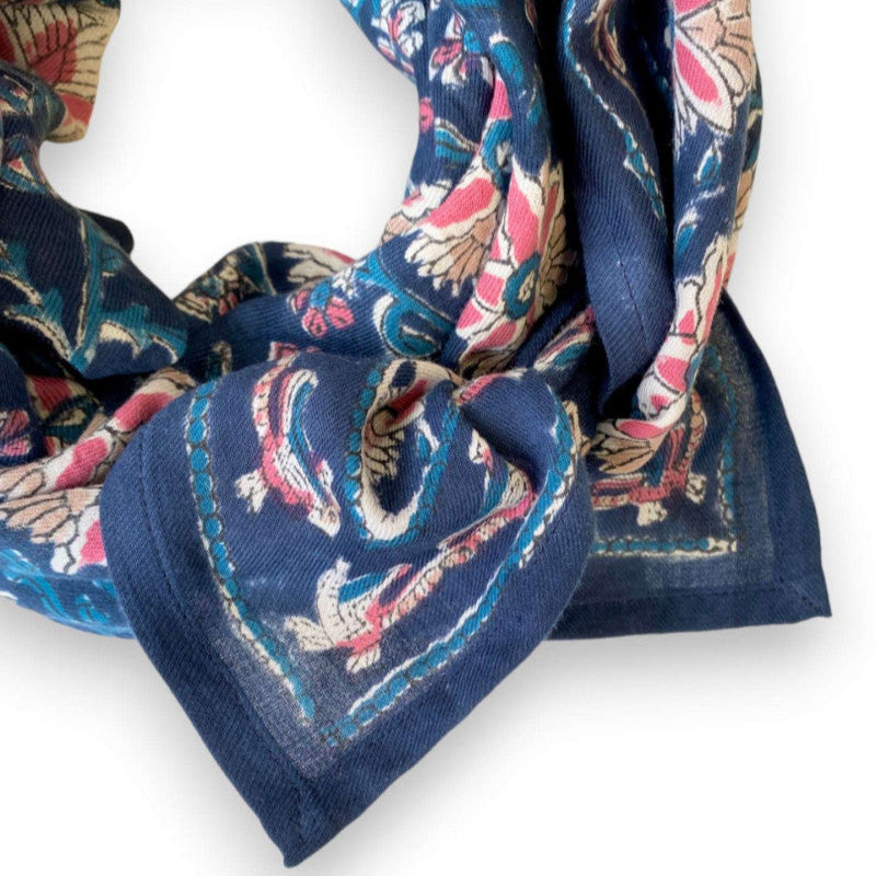 Foulard Apaches Latika - Bird  - Céleste