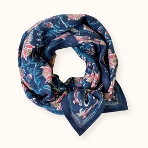 Foulard Apaches Latika - Bird  - Céleste