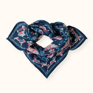 Foulard Apaches Manika - Bird - Céleste