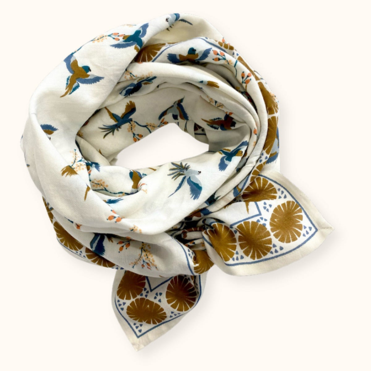 Grand Foulard Apaches Latika - Cerisier - Fleur de Vanille
