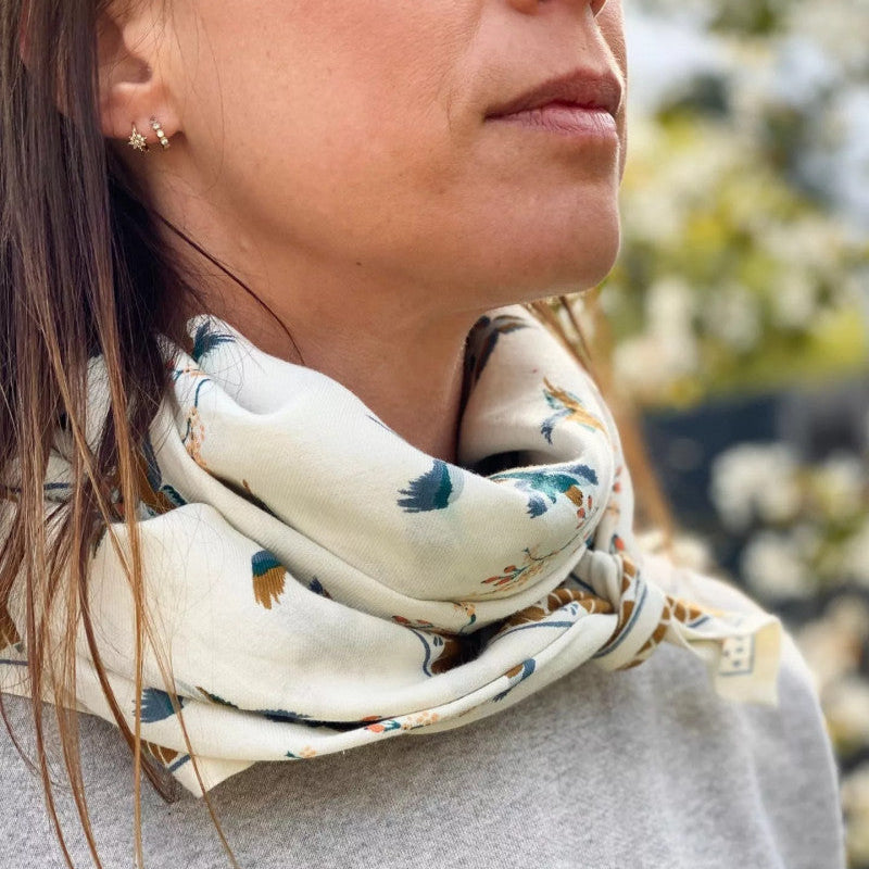 Grand Foulard Apaches Latika - Cerisier - Fleur de Vanille