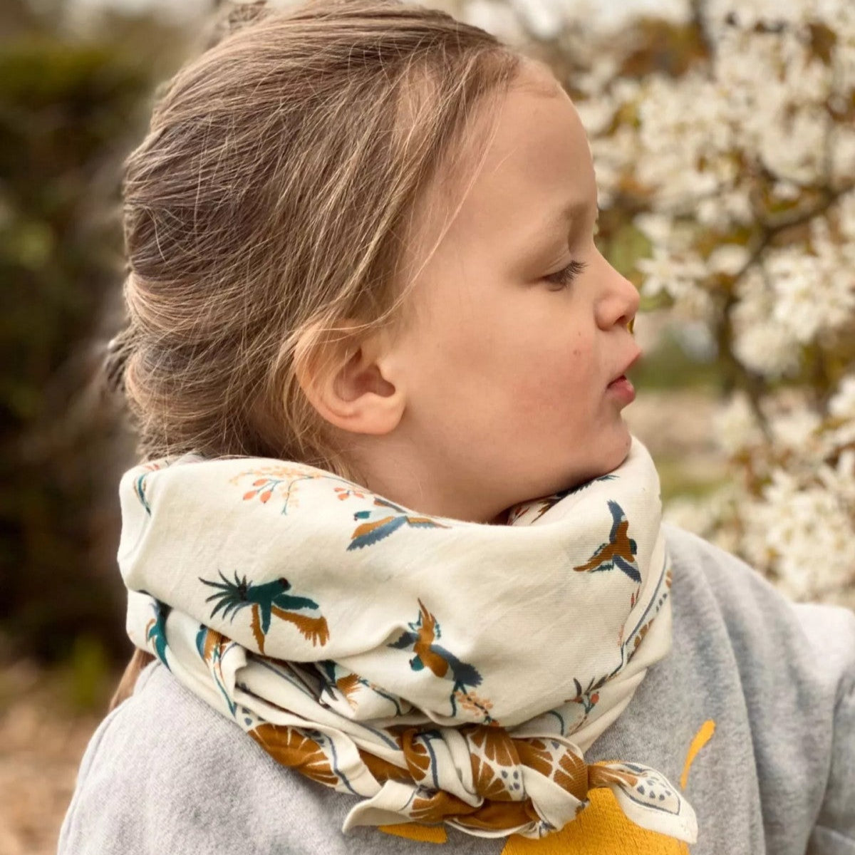 Grand Foulard Apaches Latika - Cerisier - Fleur de Vanille