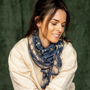 Grand Foulard Apaches Latika - Cerisier - Orage