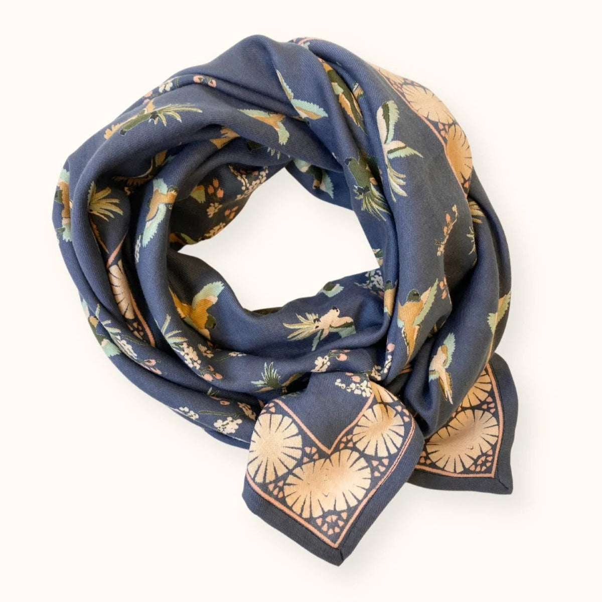 Grand Foulard Apaches Latika - Cerisier - Orage