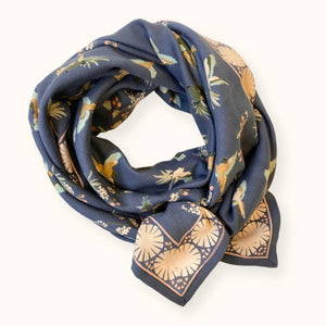 Grand Foulard Apaches Latika - Cerisier - Orage