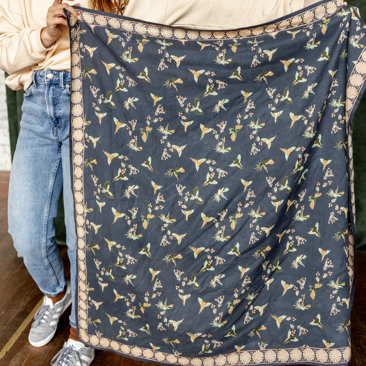 Grand Foulard Apaches Latika - Cerisier - Orage