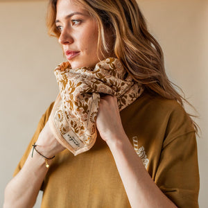 Foulard Apaches Latika - Soleil - Macadamia