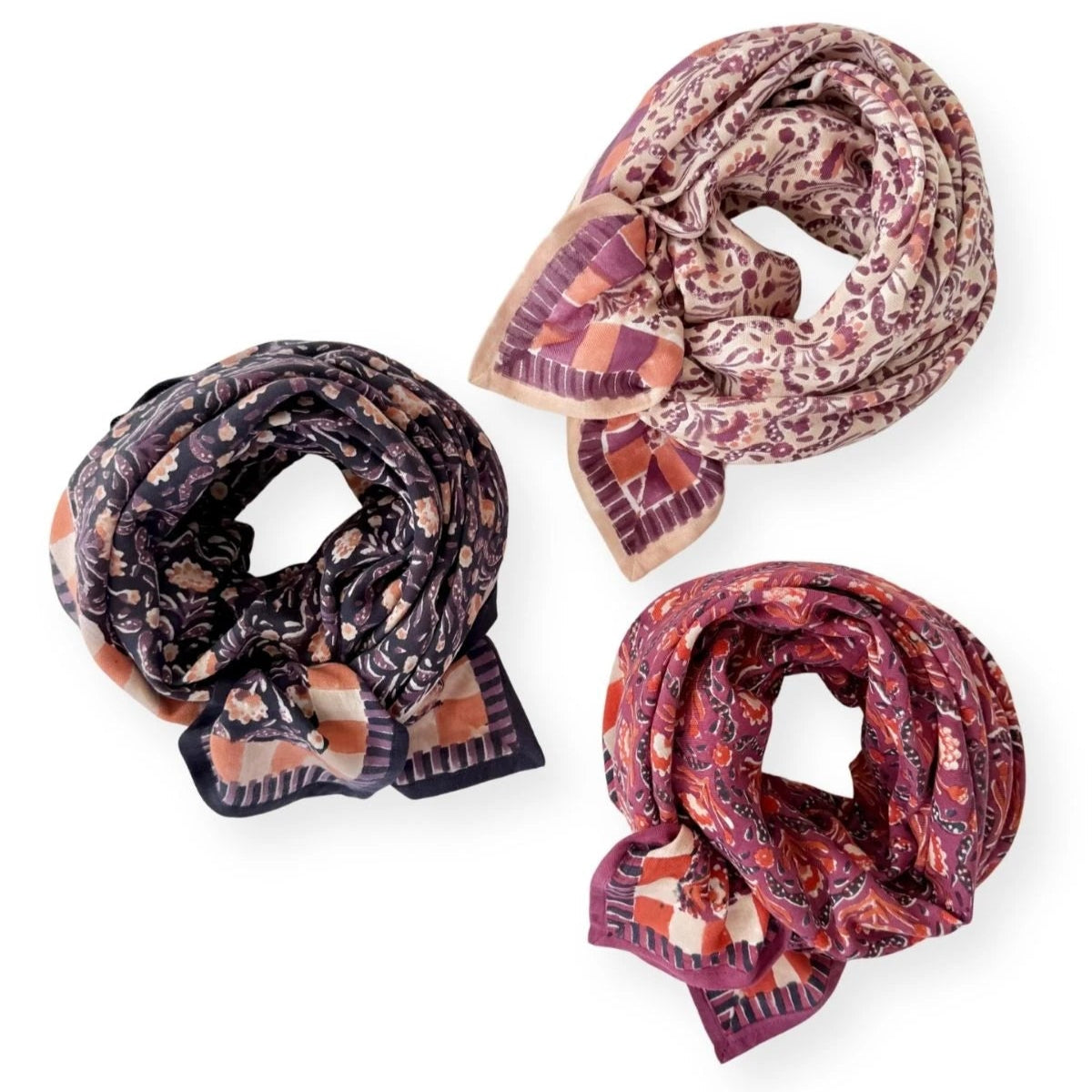 Grand Foulard Latika - Cactus - Cactus Navy