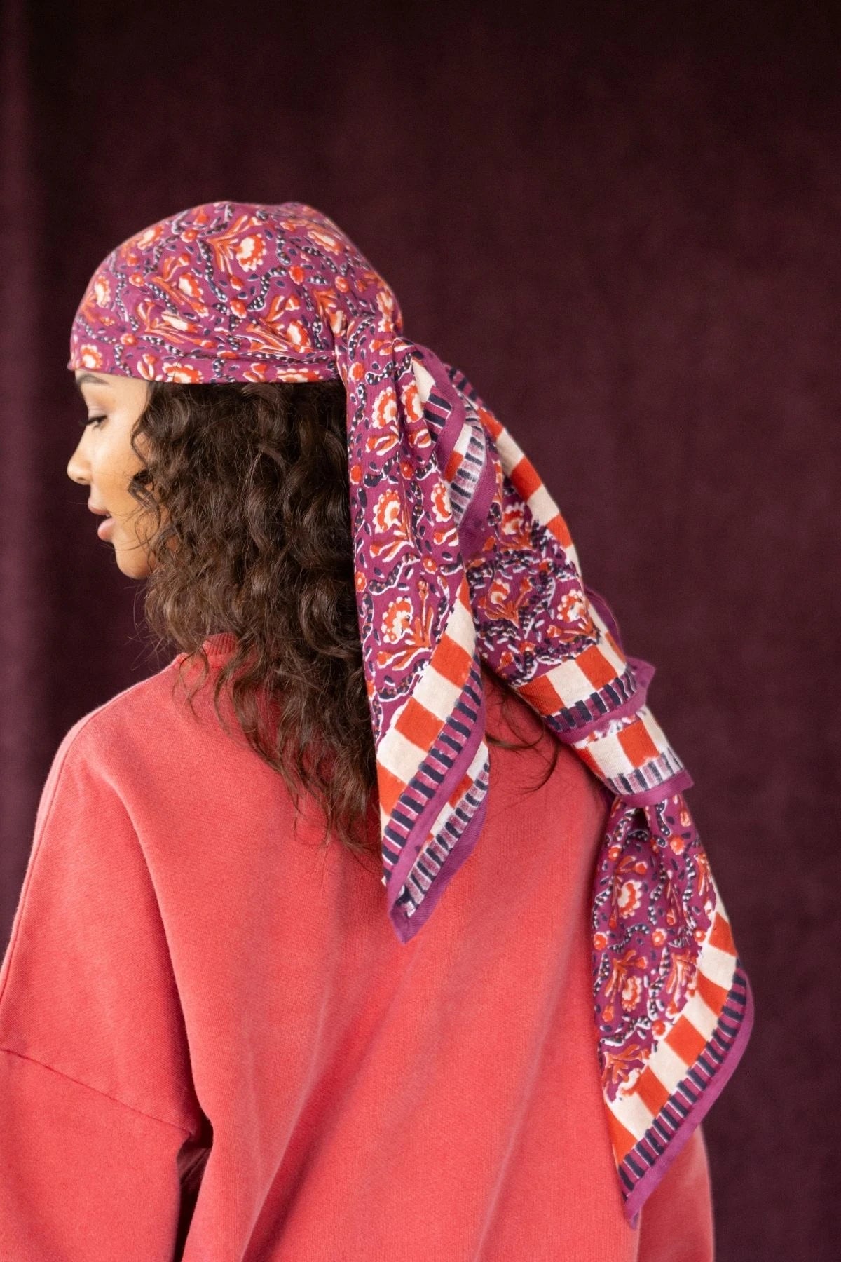 Grand Foulard Latika - Cactus - Cactus Cherry