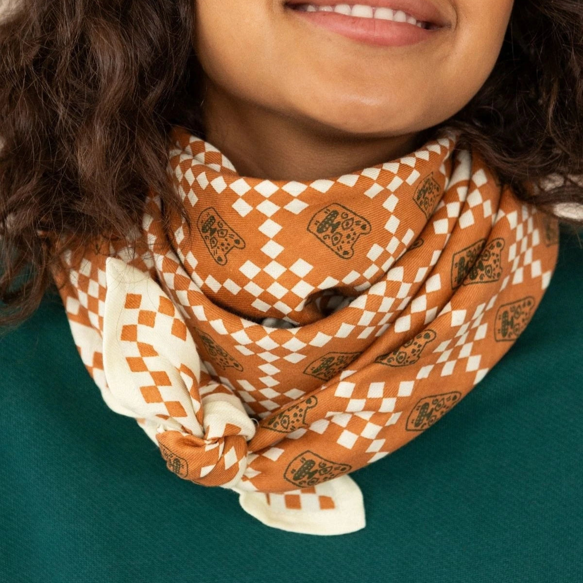 Grand Foulard Latika - Tigro - Tigro Rust