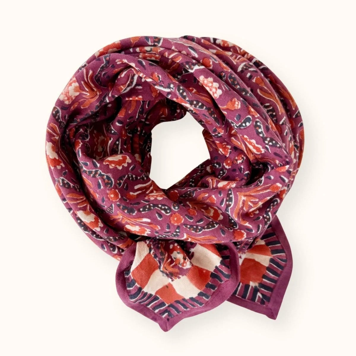 Grand Foulard Latika - Cactus - Cactus Cherry