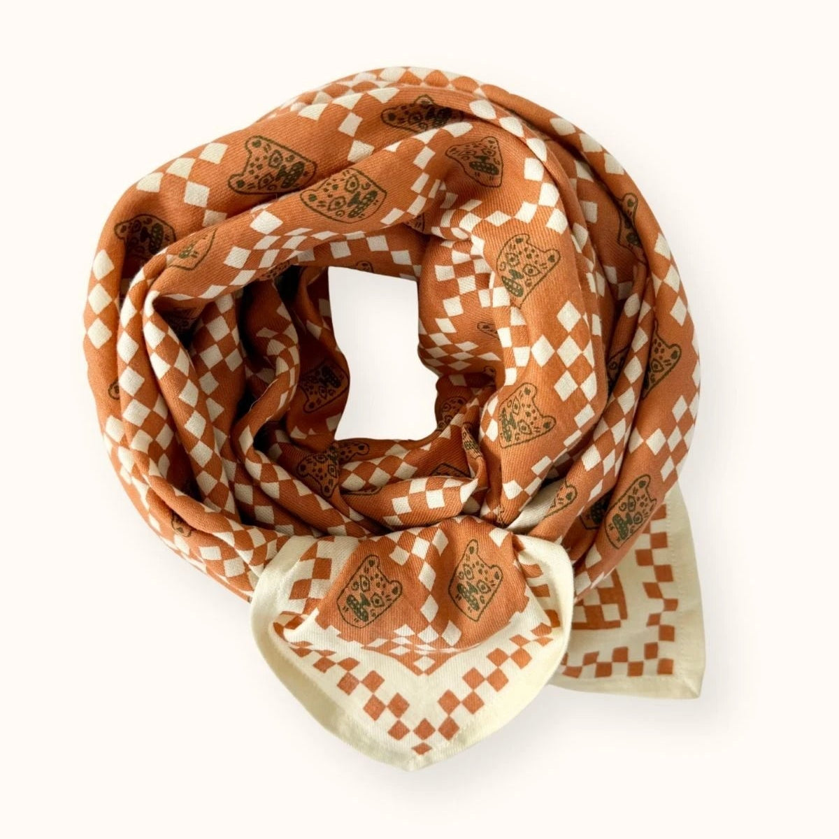 Grand Foulard Latika - Tigro - Tigro Rust