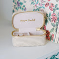 Marie en velours côtelé - Beige - Mini boîte à bijoux de voyage