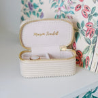 Marie en velours côtelé - Beige - Mini boîte à bijoux de voyage