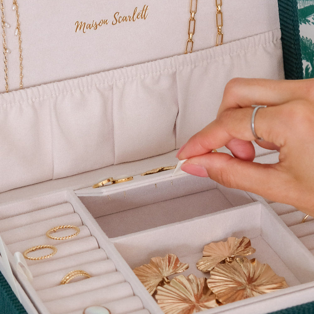 Denise en velours côtelé - Beige - Boîte à bijoux