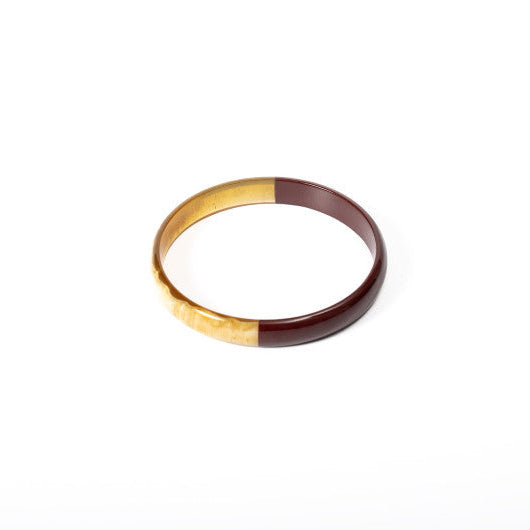 Billy - Bordeaux - bracelet en corne bicolore