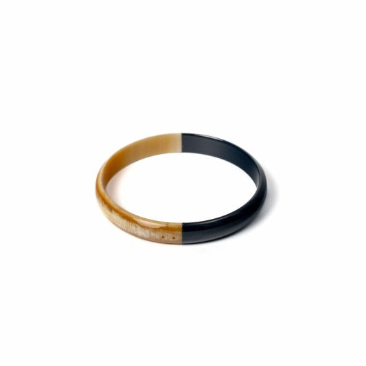 Billy - Marine - bracelet en corne bicolore