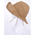 49773 - Capeline Paille Ajouree + Lien - 0700 Marron Clair