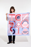 Foulard Ta poesie Rouge Bleu