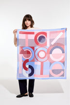 Foulard Ta poesie Rouge Bleu