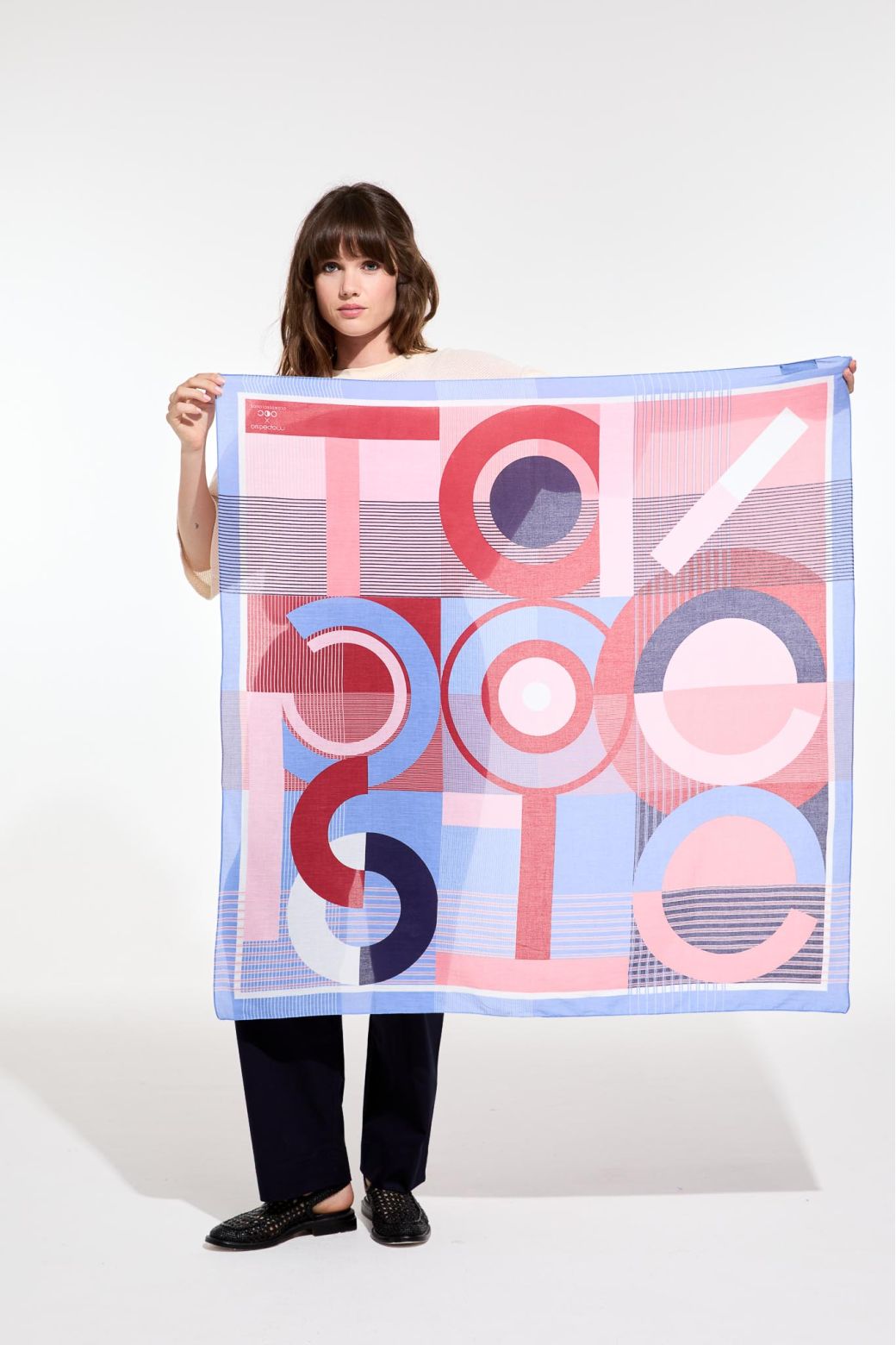 Foulard Ta poesie Rouge Bleu