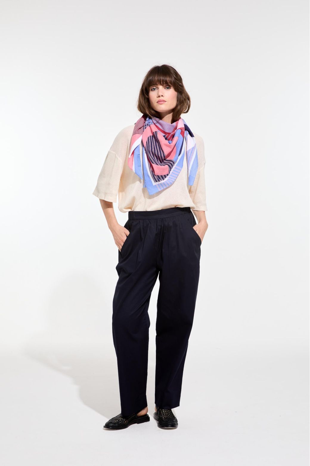 Foulard Ta poesie Rouge Bleu