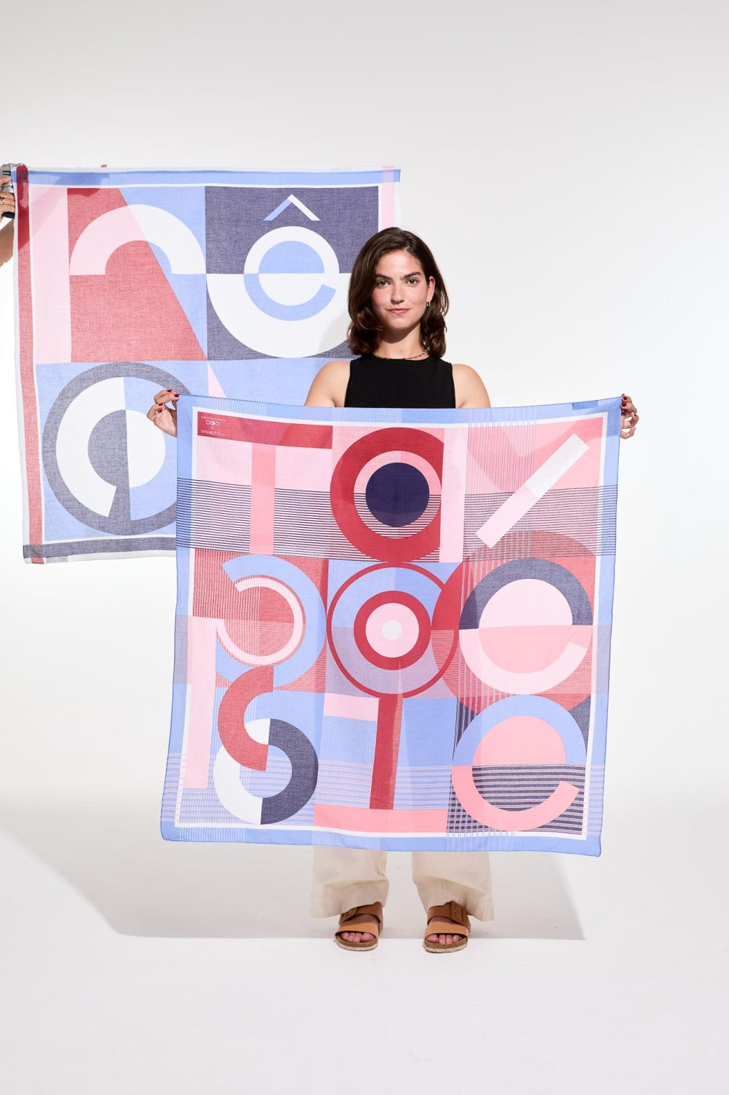 Foulard Ta poesie Rouge Bleu