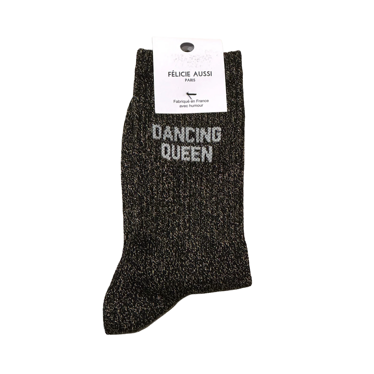 Dancing Queen - Chaussettes paillettes Noir