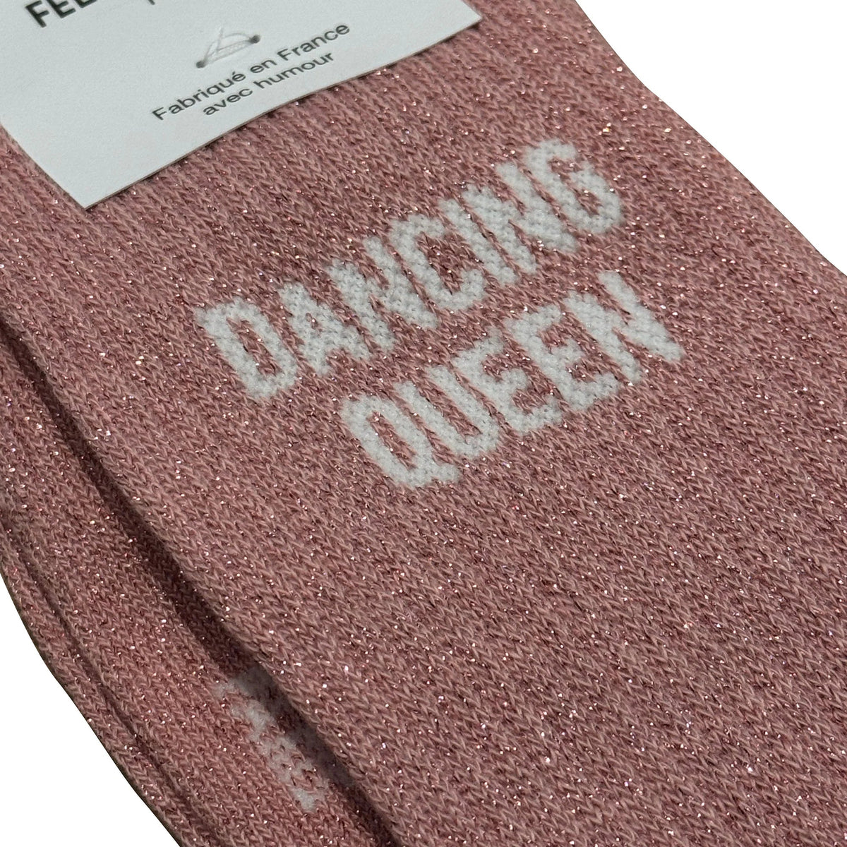 Dancing Queen - Chaussettes paillettes Rose