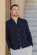 Chemise - Navy en gaze de coton