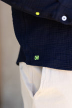 Chemise - Navy en gaze de coton