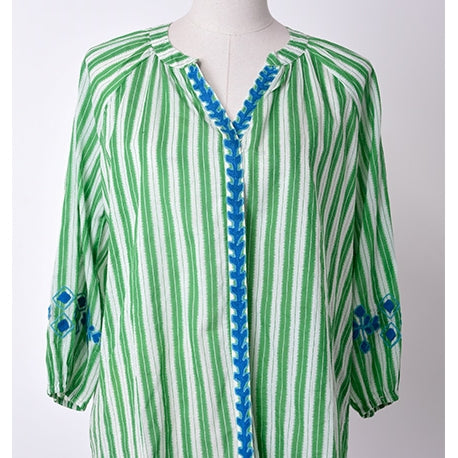 68010 - chemise manche 3/4  - 0800 Vert
