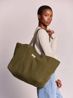 Sac Cabas Claude - effet lainé Kaki