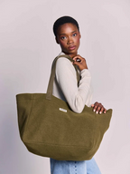 Sac Cabas Claude - effet lainé Kaki